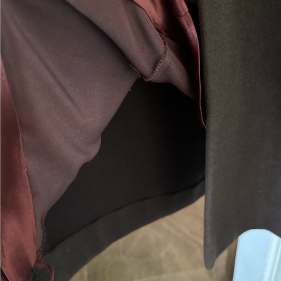 Vintage Brown Wool Coat with Fur Collar - Picture 7 of 7